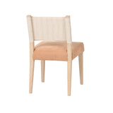 Maya 21" Dining Chair in Durango Linen and Antique Leather with Napoleon Legs