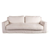 Gastby Palladium Sofa in White Linen Slipcover