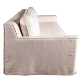 Gastby Palladium Sofa in White Linen Slipcover