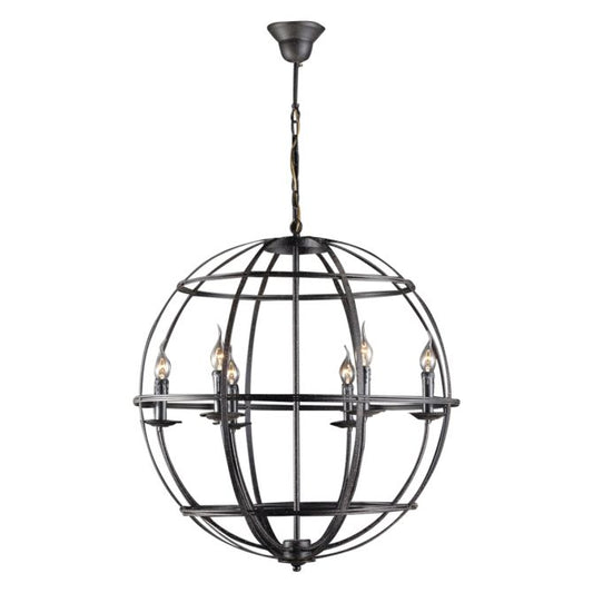 Vintage Light Large Rustic Globe Pendant