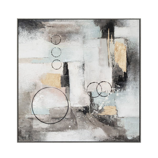 Circular Symphony Hand Painted Framed Diptych