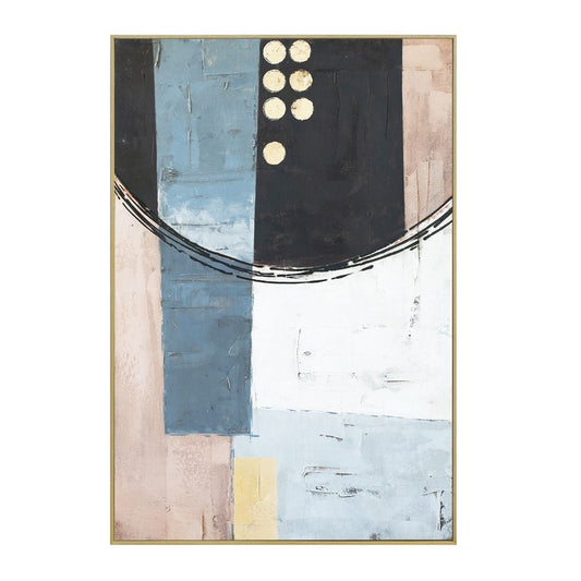 Cityscape Abstractions Hand Painted Framed Diptych