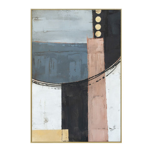 Cityscape Abstractions Hand Painted Framed Diptych