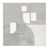 Cutout Collage Hand Painted Framed Diptych