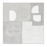 Cutout Collage Hand Painted Framed Diptych