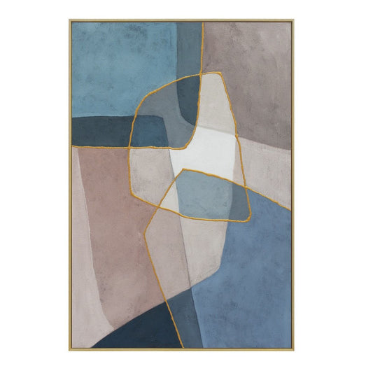Glass Mosaic Hand Painted Framed Diptych