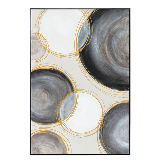 Gilded Globes Hand Painted Framed Triptych