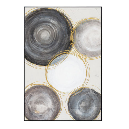 Gilded Globes Hand Painted Framed Triptych