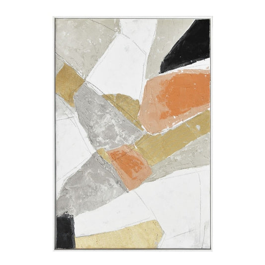 Pastel Patchwork 1 Hand Painted Framed Diptych