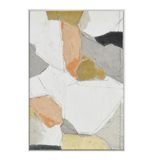 Pastel Patchwork 1 Hand Painted Framed Diptych