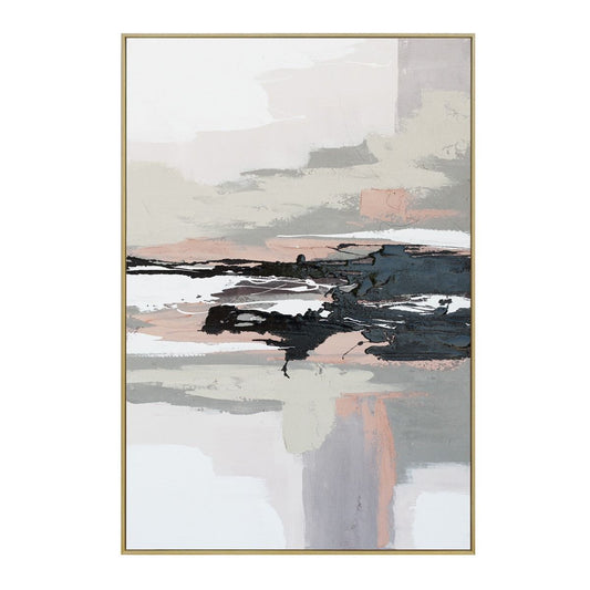 Vistas Unknown Hand Painted Framed Diptych