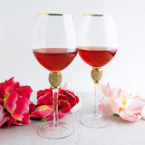 Large Diamond Wine Glasses - 15 Ounce (2, Clear)