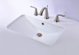 Lanmia Series 24 in. Ceramic Undermount Sink Basin in White