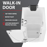 ANZZI Coupe Series 32 in. x 38 in. Swinging Door Walk-In Soaking Tub in White