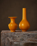 Yellow Peking Long Neck Vase