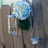Galvanized Band with Chain Handle for Mason Jars 6 Pack