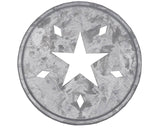 Star Cutout Galvanized Metal Lid Inserts for Mason Jars 10 Pack
