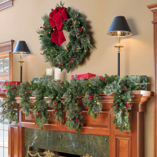 6 Foot Christmas Pre-lit Mantel Swag