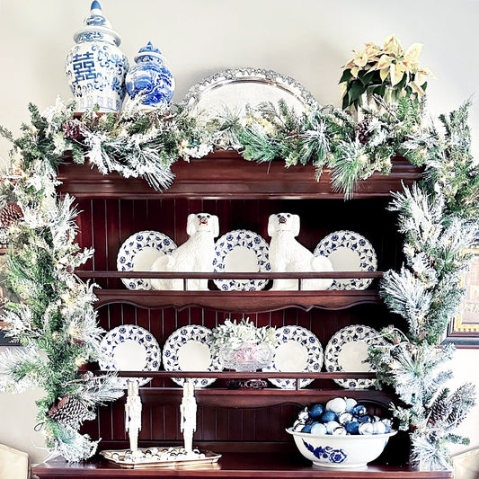 6 Foot Snowfall Creek Pre-lit  Christmas Garland