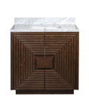 Morombe 36" Cocoa Marble Vanity with Rectangular Undermount Sink
