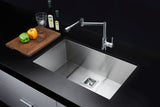 Vanguard Undermount Stainless Steel 30 in. 0-Hole Single Bowl Kitchen Sink in Brushed Satin
