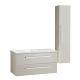 Conques 39 in. W x 20 in. H Bathroom Vanity Set in Rich White