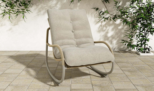 Lyra Outdoor Rocking Chair Beige