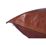 Genuine Leather Buckskin Lumbar Pillow
