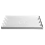 ANZZI Fissure 48" x 36" Single Threshold Shower Pan, Durable Marine Grade Acrylic, cUPC Certified, Center Drain, Contemporary Style