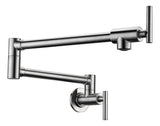 ANZZI Braccia Articulated Pot Filler, Dual Shut-Off Valves, 4 GPM High Flow, 24" Max Reach, Solid Brass Construction, Multiple Finishes