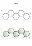 Gitagum Rustic Gold Honeycomb Mirror