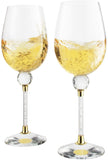 Rhinestone DIAMOND Studded Wine Glasses 16 Ounces Set