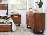 Aspen 58" Six Drawer Dresser in Walnut