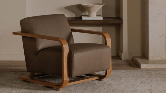 Eckersley Lounge Chair Cool Brown Leather