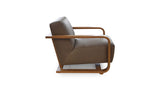 Eckersley Lounge Chair Cool Brown Leather