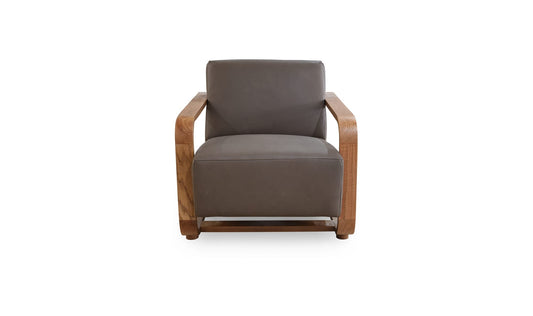 Eckersley Lounge Chair Cool Brown Leather