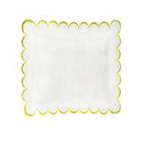 Allena 400TC Cotton Scallop Embroidery Sateen Microcheck Euro Sham