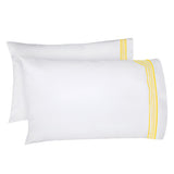 Smart Border 400TC Cotton Embroidery Sateen Solid Pillowcases (Set Of 2)