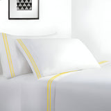 400TC Cotton Sateen Classic Embroidery Cotton Sheet Set