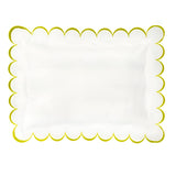 Allena 400TC Cotton Scallop Embroidery Sateen Solid Pillow Sham