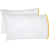 400TC Embroidery Cotton Sateen Solid Pillowcases (Set Of 2)