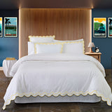 400TC Reverse U Shape Embroidery Cotton Duvet Cover Set