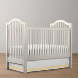 Single Wavy Embroidery Cotton Crib Skirt