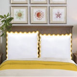 400TC U Shape Applique Embroidery Cotton Euro Sham