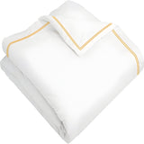 400TC Cotton Double Edge Embroidery Sateen Solid Duvet Cover Set