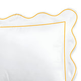 400TC Cotton Scallop Embroidery & Border Sateen Solid Pillow Sham