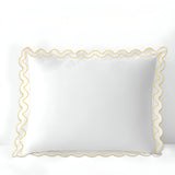400TC Reverse U Shape Embroidery Cotton Solid Euro Sham