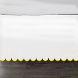 Allena 400TC Sateen Solid Cotton Scallop Embroidery Tailored Bed Skirt