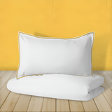 400TC Embroidery Cotton Sateen Solid Duvet Cover Set