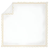 400TC Cotton Scallop Embroidery & Border Sateen Solid Duvet Cover Set